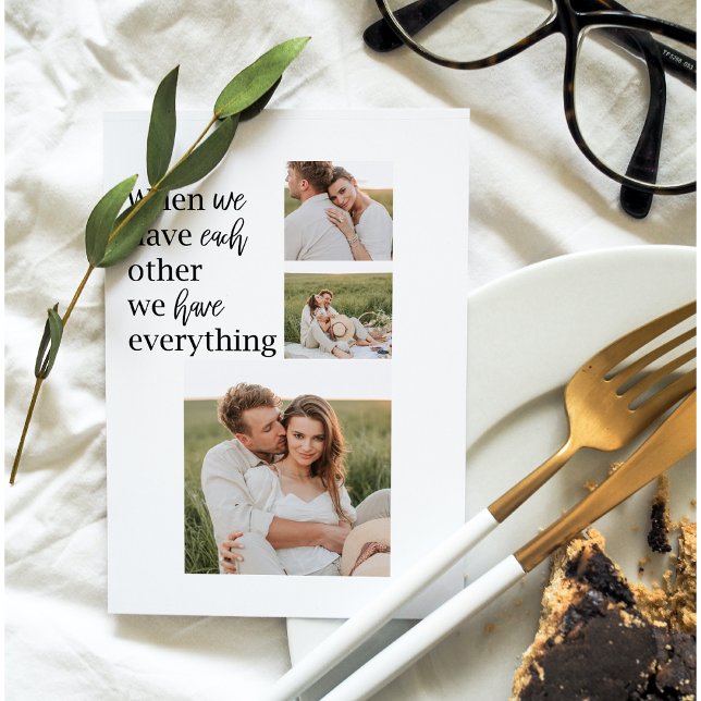 Modern Collage  Photo Romantic Couple Quote Gift (Creator Uploaded)