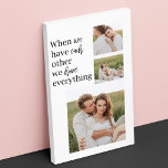 Modern Collage  Photo Romantic Couple Quote Gift Canvas Print<br><div class="desc">Modern Collage  Photo Romantic Couple Quote Gift</div>