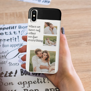 Modern Collage  Photo Romantic Couple Quote Gift Case-Mate iPhone Case