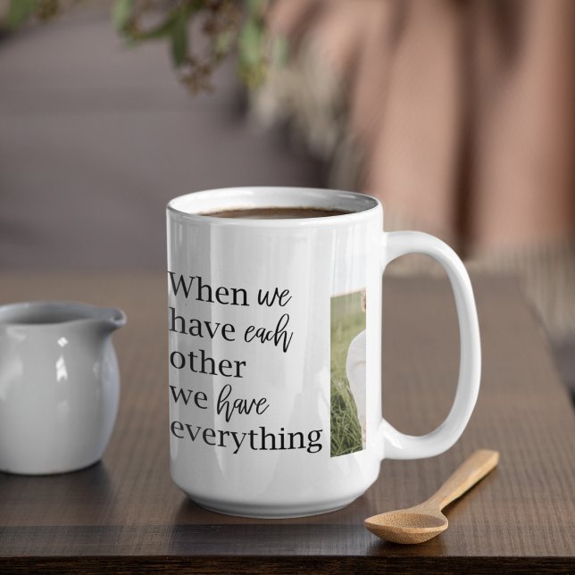 Modern Collage  Photo Romantic Couple Quote Gift Coffee Mug (Creator Uploaded)