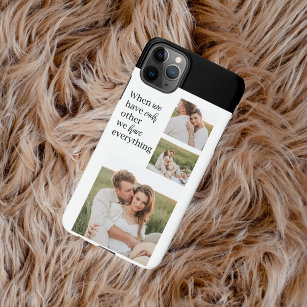Modern Collage  Photo Romantic Couple Quote Gift iPhone 11Pro Max Case