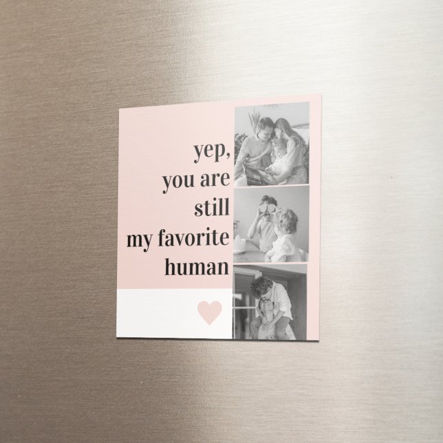 Modern Collage Photo & Romantic Lovely Quote Gift Magnet (Creator Uploaded)