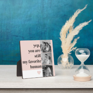 Modern Collage Photo & Romantic Lovely Quote Gift Plaque