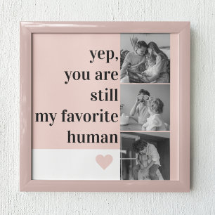 Modern Collage Photo & Romantic Lovely Quote Gift Poster