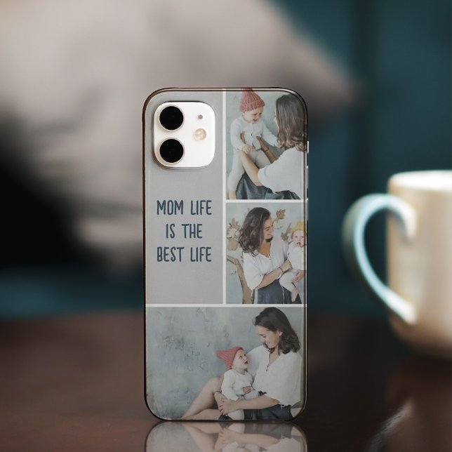 Modern Collage Photo & Text iPhone Case (Modern Collage Photo & Text iPhone Case)