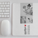 Modern Collage Photo & Text Red Heart Mother Gift Mouse Mat<br><div class="desc">The modern collage photo and text red heart mother gift is a beautiful and unique present that any mother would love to receive. This gift is a personalized work of art that combines favorite photos and heartfelt messages to create a one-of-a-kind keepsake. The modern design of the collage is sure...</div>