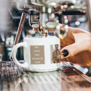 Modern Collage Photo & We Love Dad Gifts Espresso Cup