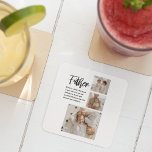 Modern Collage Photo With Father Best Quote Gift Square Paper Coaster<br><div class="desc">A modern collage photo with a heartfelt quote about a father is the perfect gift to show your appreciation and love for your dad. This unique and personalised gift is a great way to showcase your favourite memories together and express your gratitude for all that he has done for you....</div>