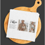 Modern Collage Photo With Father Best Quote Gift Tea Towel<br><div class="desc">A modern collage photo with a heartfelt quote about a father is the perfect gift to show your appreciation and love for your dad. This unique and personalised gift is a great way to showcase your favourite memories together and express your gratitude for all that he has done for you....</div>