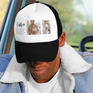 Modern Collage Photo With Father Best Quote Gift Trucker Hat
