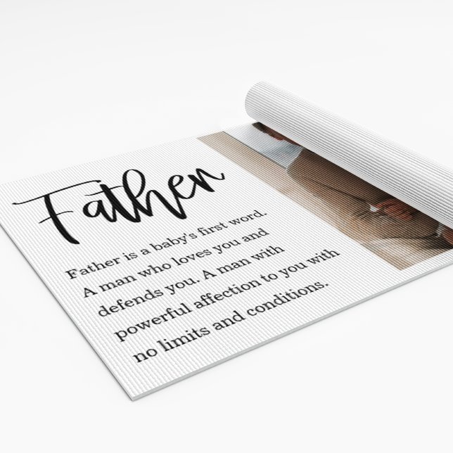 Modern Collage Photo With Father Best Quote Gift Yoga Mat (Creator Uploaded)
