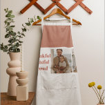 Modern Collage Three Photo | Happy Thanksgiving Apron<br><div class="desc">Modern Collage Three Photo | Happy Thanksgiving</div>