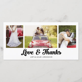 Modern Collage | Wedding Thank You Photo Card