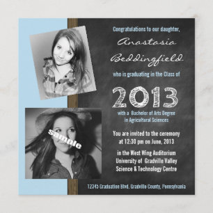 Modern College Student Graduation Invitation