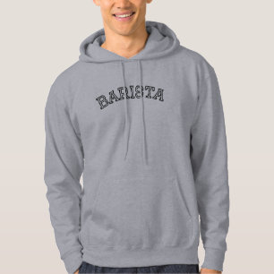 Modern College Typography Barista Men’s Hoodie