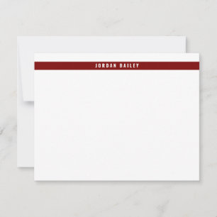 Modern Color Band Professional Technical Deep Red Card