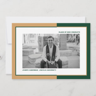 Modern Color Block Graduation Announcement