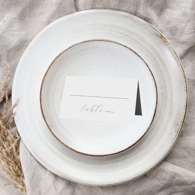 Modern Colorblock Wedding | Light Silver Place Card (Creator Uploaded)