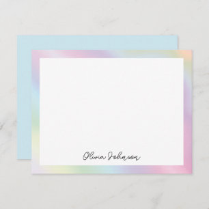 Modern Colorful Abstract Art  Flat Note Card