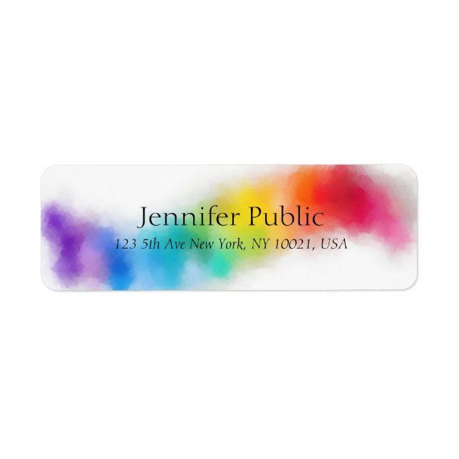 Modern Colorful Abstract Template Rainbow Colors (Front)