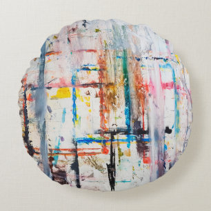 Modern colorful background.art,contemporary,modern round cushion