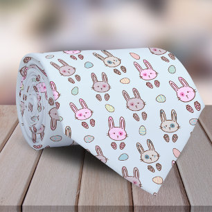 Modern Colorful Cute Bunny Rabbit Pattern Tie