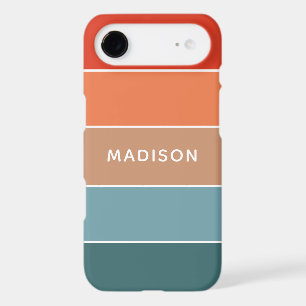Modern Colorful Earth Colorblock Personalized Name