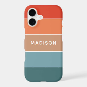 Modern Colorful Earth Colorblock Personalized Name