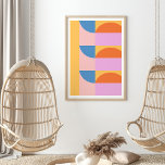 Modern Colorful Geometric Shapes Pattern Poster<br><div class="desc">Modern Colorful Geometric Shapes Pattern Wall Art Poster</div>
