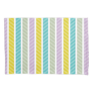Modern Colorful Geometric Stripes Pattern Pillowcase