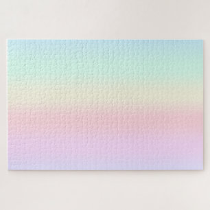 Modern colorful gradient Watercolor Rainbow Jigsaw Puzzle