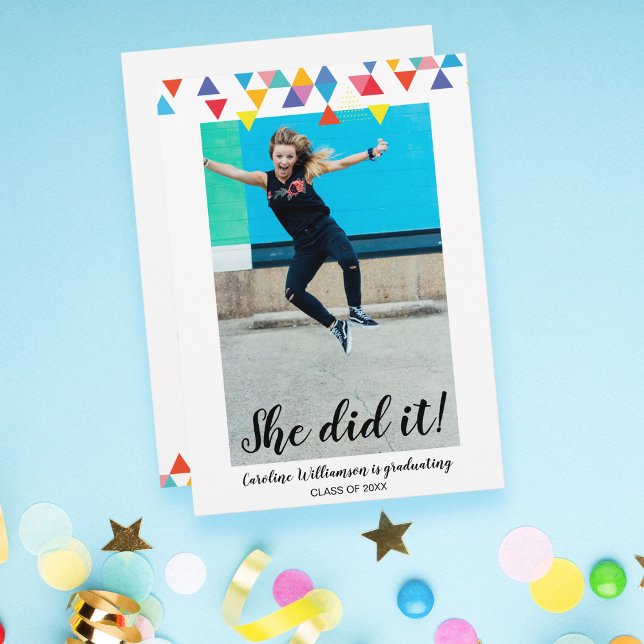 Modern Colorful Graduation Photo Party Invitation (Creator Uploaded)