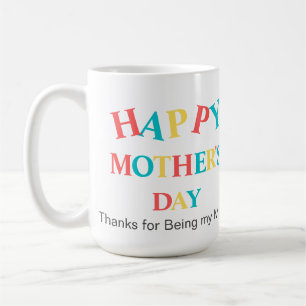 Modern Colorful Happy Mothers Day Photo  Coffee Mug