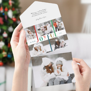 Modern Colorful Joyful Typography 5-Photo  All In One Invitation