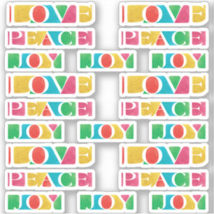 MODERN colorful LOVE PEACE JOY CHRISTMAS