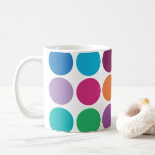 Modern Colorful Polka Dot  Coffee Mug