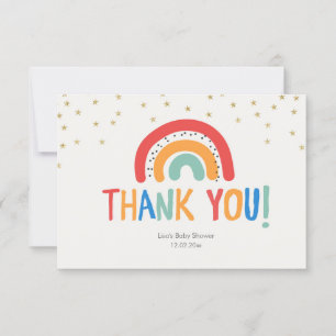 Modern Colorful Rainbow Thank You card