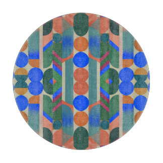 Modern Colorful Shapes Cutting Board