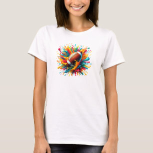 Modern Colorful Splash Game Ball Sports T-Shirt