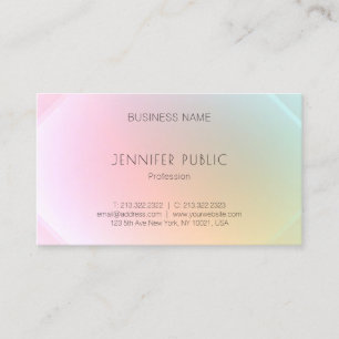 Modern Colorful Template Elegant Professional Business Card