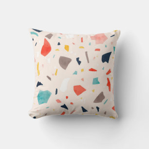 Modern colorful Terrazzo seamless patterns with co Cushion