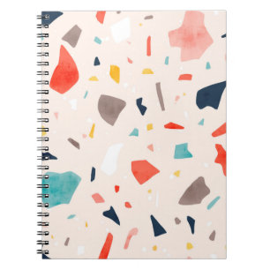 Modern colorful Terrazzo seamless patterns with co Notebook