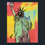 Modern colorful watercolor Lady Liberty Pop Art Poster<br><div class="desc">Modern colorful watercolor Statue of Liberty Pop Art stylish painting Poster.</div>