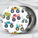 Modern Colorful Watercolor Monster Car Trucks 6 Cm Round Badge<br><div class="desc">This modern design features a watercolor pattern of colorful monster car trucks #birthday #party #partysupplies #birthdayparty #colorful #custom #pattern  #masculine #kids #trendy #cool #design #watercolor #monstercars #trucks #vehicle #fun</div>