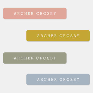 Modern Colorful Waterproof Name