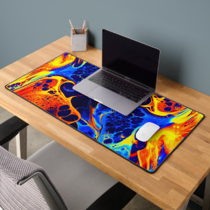 MODERN COLORFUL WAVY ABSTRACT STYLE DESK MAT