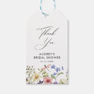 Modern Colorful Wildflower Floral Bridal Shower Gift Tags