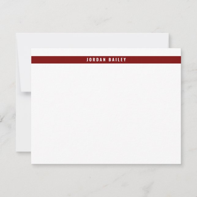 Modern Colour Band Professional Technical Deep Red Card (Front)