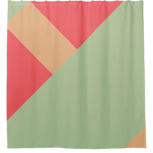 Modern Colour Block 1 Shower Curtain (Front)