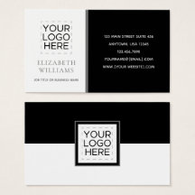 Modern Colour Block Black White Business Cards